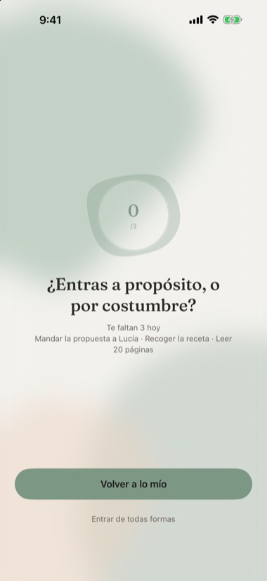 La pausa de Do-ri-Do: «¿Entras a propósito, o por costumbre?», con las tres cosas que faltan hoy y un botón para volver a ellas.